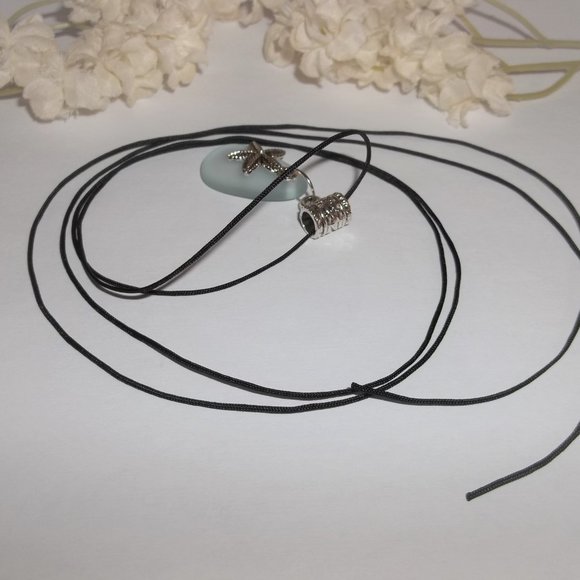 Turquoise Blue and Silver Starfish Necklace Beach Ocean Vacation Jewelry 7063 - Picture 5 of 10